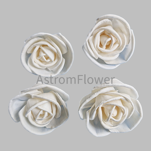 Natural sola wood flower handmade wooden rose bloom