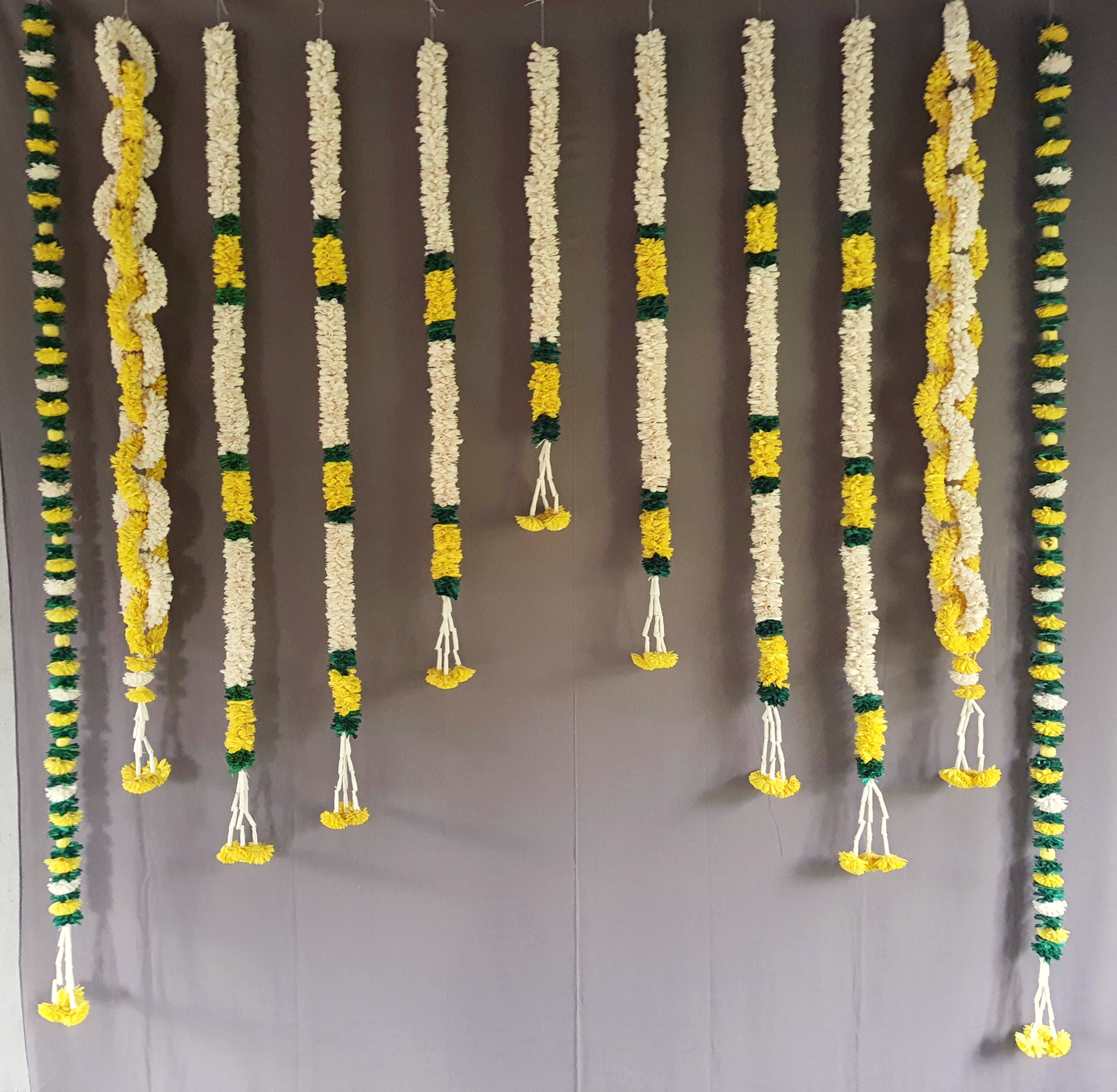 handmade sola wood strings garland for home decor