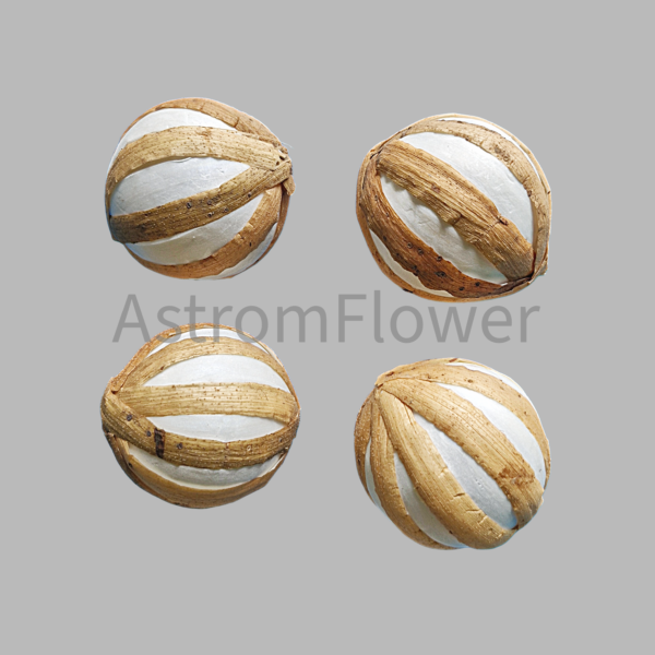 Handmade natural sola wood stripe balls for home décor