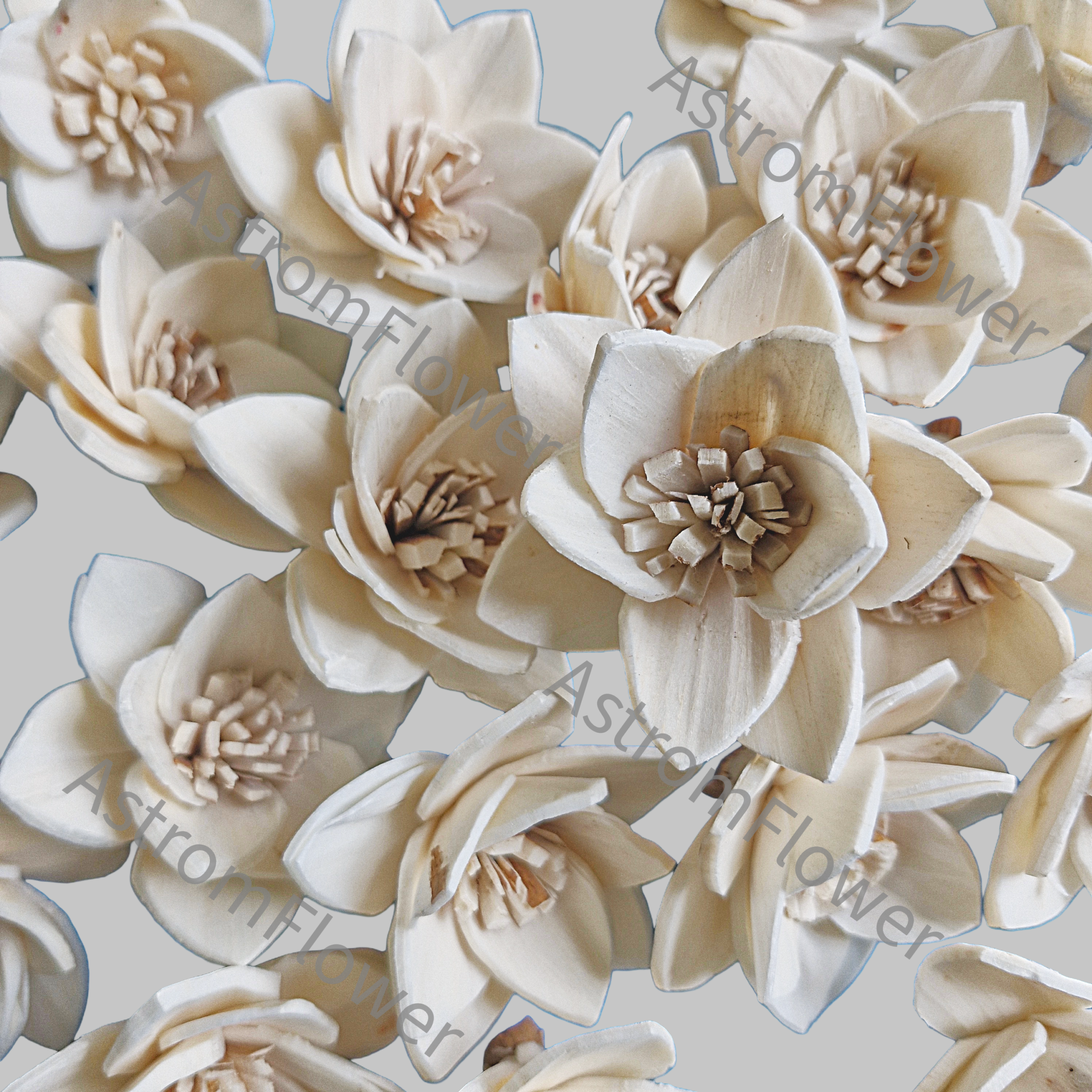 Brown Pingle Sola Wood Flower handmade natural wooden craft