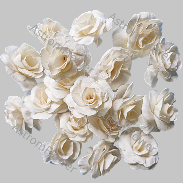Eco friendly sola wood camellia decorative craft flower