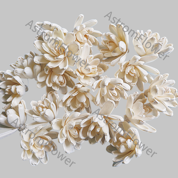 Eco friendly sola wood decorative flower for crafts