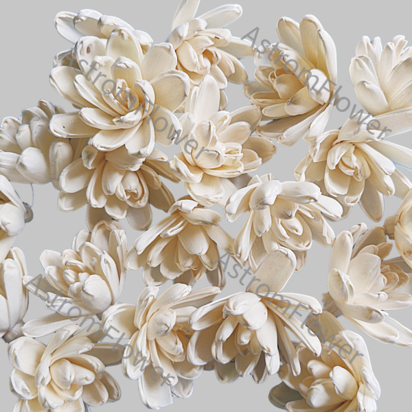 Natural ivory sola wood show flower for wedding decorations