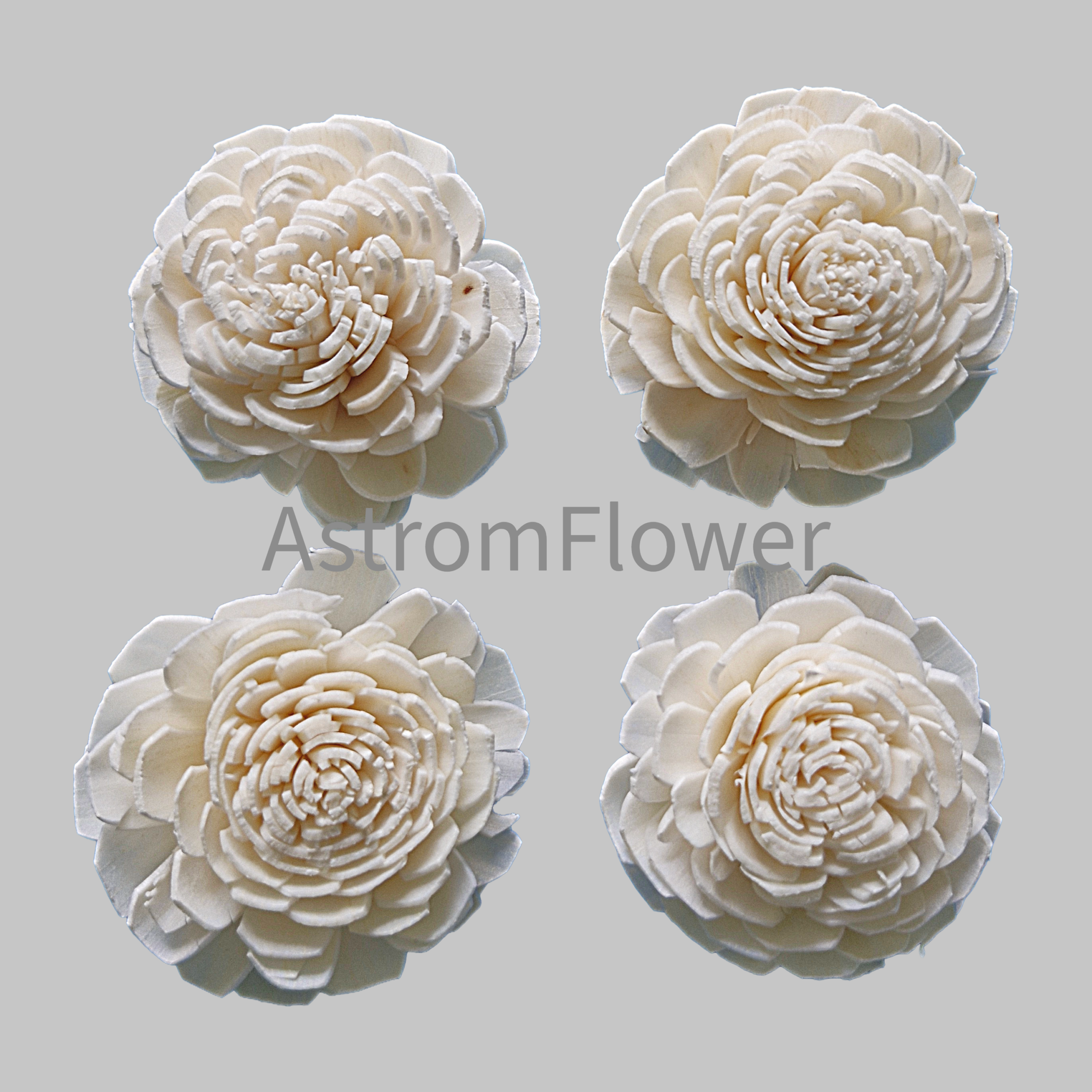 Eco friendly handmade sola wood flower for craft supply and home decor