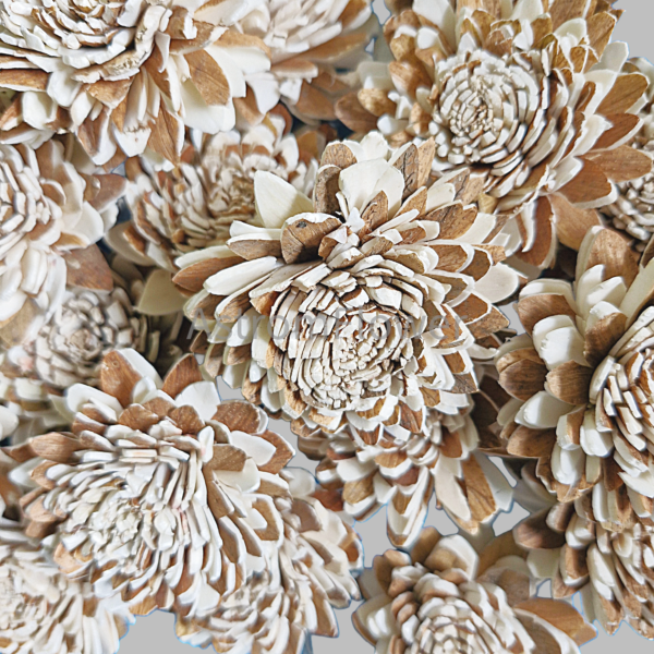natural wood flower for DIY craft projects