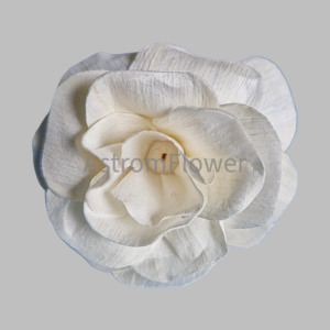 Handmade Camellia flower made from sola wood for wedding decoration