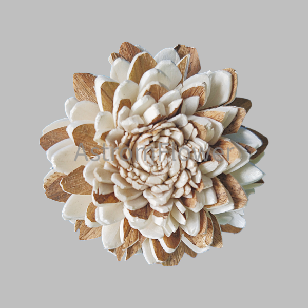 handcrafted Skin Zinnia Sola Wood Flower for wedding decoration