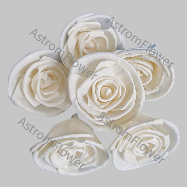 Handmade sola wood rose bud flower natural eco friendly wooden rose